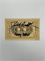 Autograph COA Harry Potter Train Ticket