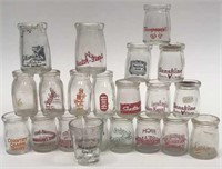 Lot of 21 Vintage Local Dairy Creamer Bottles