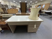 Wood Desk w/Formica Top 5-Drawers  52 1/2"L