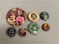 7 Vintage Celebrity Pins