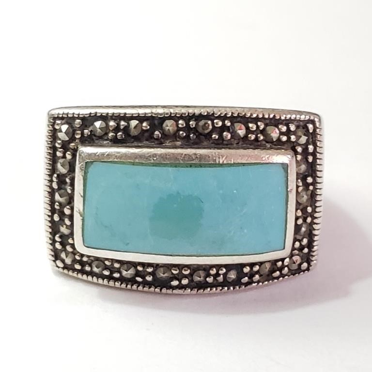 $200 Silver Turquoise Ring