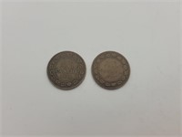 1916 and 1917 large one cent coins
