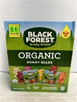Black first organic gummy bears 51 pouches