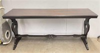 Wooden 5.5 FT Console Table with Heart Cutouts