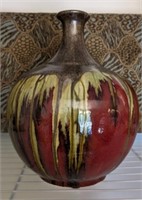 CEARMIC POTTERY DRIP GLAZE VASE 11IN