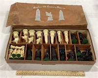 Replica 11th century figures chess set