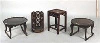 Group Four Chinese Hardwood Stands