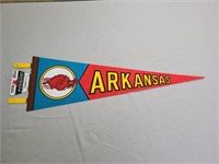 Vintage Arkansas Razorback Pennant new old stock