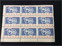 Canada #387, St Lawrence Seaway, Block Of 9, Mnh
