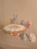 Salt & Pepper Shakers, Ceramic Egg Holder & Easter