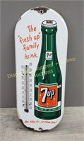 Porcelain 7 UP Sign / Thermometer