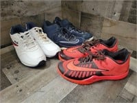 Mens Size 12 Shoe Lot 3 Pair - Nike/Fila