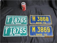 1972 - 1973 License Plates