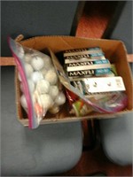 Box lot of golf balls