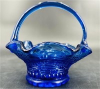 Unknown Maker Blue Glass Basket