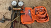 Ritchie manifold gauge and drill bit set