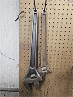 (2) Large Adjustable Wrenches