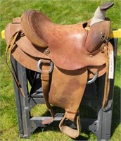 Ladies or Youth Rough Out Saddle, 13" Seat