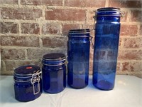 Blue Latch Jar Set