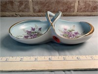 1920s 2 Section Porcelain Dish