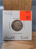 1952 Silver Dime