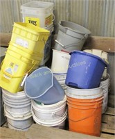 Large Lot Of Assorted Buckets