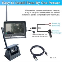 "wireless Quad DVR monitor 1080P solar battery re