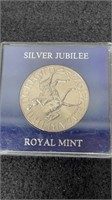 1977 Elizabeth II Silver Jubilee Mint Coin In Case