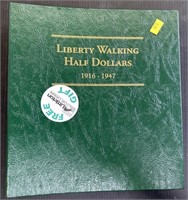 Partial US Silver Liberty Half Dollars Coin Book