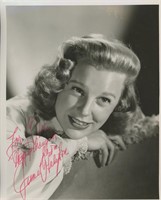 June Allyson signed photo