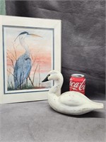 Wood miniature Swan Boring Waterford made in