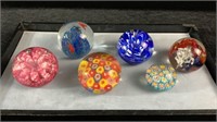 6 Paperweights incl. Bob St. Clair