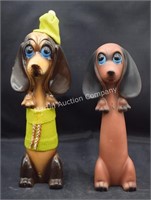 (S1) Pair of Vintage Big Eyed Dog Figurines