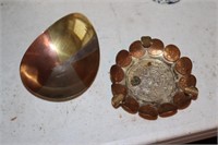 Mexican centavos ashtray (1 leg loose) and