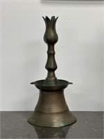 17th Century Turkish Bronze Tulip Candlestick