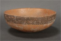 Chinese Neolithic Red Pottery Bowl,