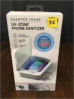 UV-Zone Phone Sanitizer Sharper Image  new