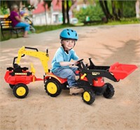 $110 3 in1 Kids Ride On Excavator/Bulldozer