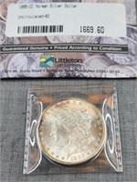 1885-CC Morgan Silver Dollar, Uncirculated-60