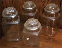 4pc Glass Cannisters