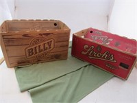 2 Beer Cases Strohs and Billy Beer