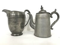 Antique teapot and pitcher