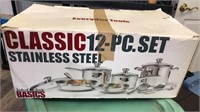 12 pc stainless steel pot and pans