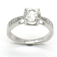 SILVER CERTIFIED MOISSANITE (ROUND 7.5 & 1.5