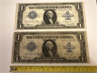 Pair of 1923 one dollar silver certificates