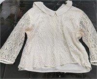 Used (Size L) lace white shirt for women
