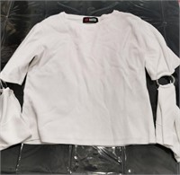 Used (Size M) white fancy shirt 





S
