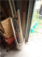 5 Gal. Pail w/ Cargo Rod, PVC Pipe, Other