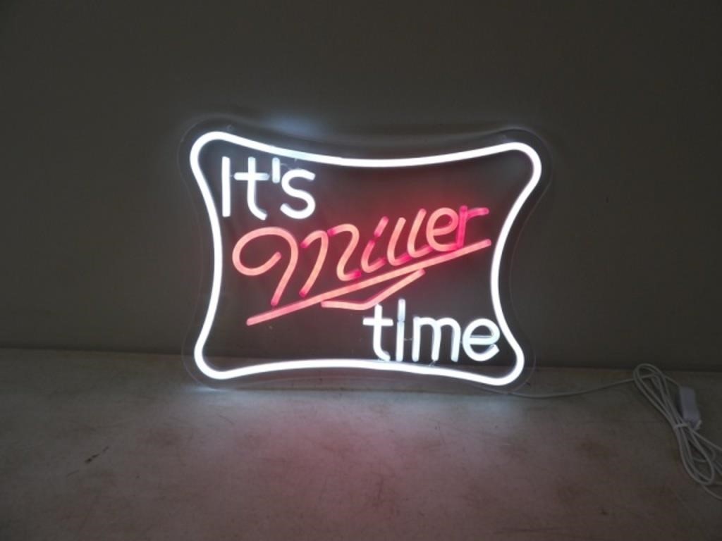 Miller Time LED Sign 15.75x11.75