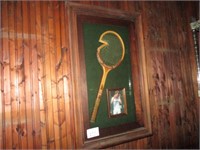 Famous tennis Glass Wood Display